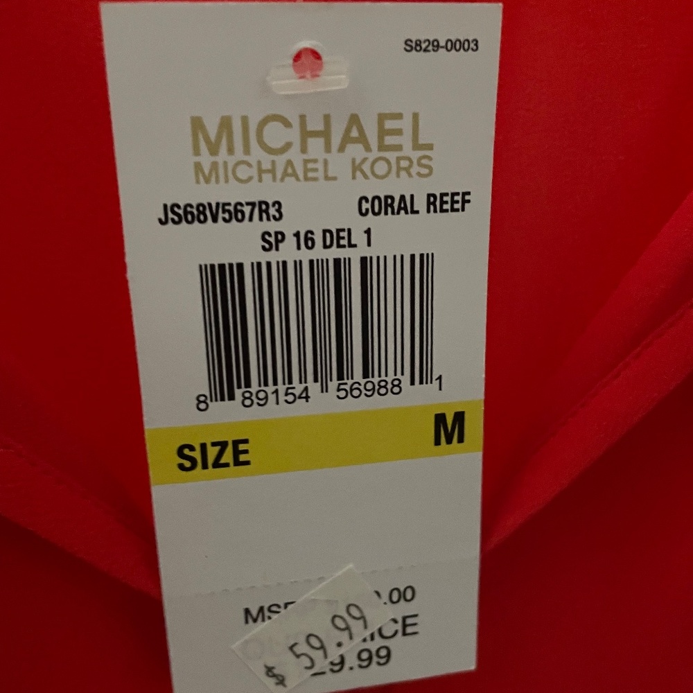 Super Cute Red Michael Kors Dress - Size: M - Picture 2 of 2